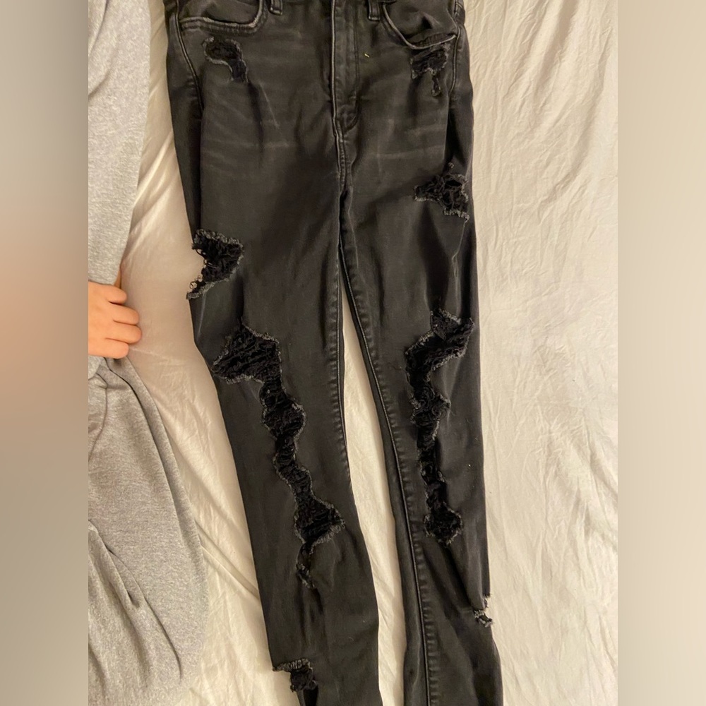 American Eagle black ripped jeans.